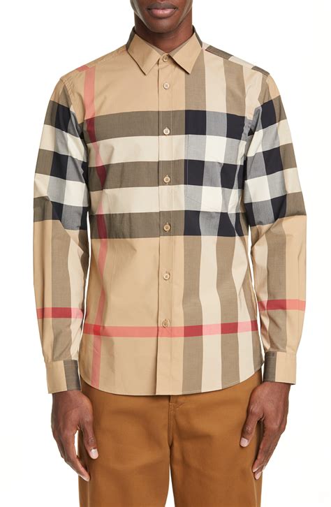 mens burberry shirt|burberry plaid shirts for men.